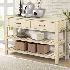 Currysheskin 45 Console Table In 2020 Console Table Space Saving Desk Bottom Shelf