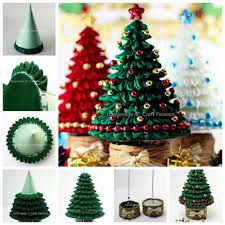 Creative Ideas Diy Ribbon Kanzashi Christmas Tree Icreativeideas Com Diy Christmas Tree Christmas Tree Crafts Mini Christmas Tree