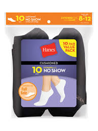 Hanes Hanes Womens Cushioned No Show Socks 10 Pack