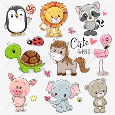 Excited To Share The Latest Addition To My Etsy Shop Cute Animals Clip Art Set Of 10 Hand D Baby Animal Drawings Cute Cartoon Animals Cute Cartoon Drawings