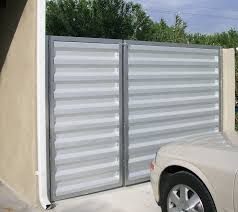 Corrugated metal is a very popular fencing panel because it offers durability with very little maintenance. Corrugated Metal Fence Gate Shefalitayal