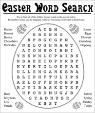 Kids, as well as adults, love these word searches. Easter Activities For The Family Easter Activities Easter Worksheets Easter Teaching