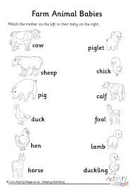 Farm Animal Babies Matchup Worksheet Check More At Https Www 4 Bestpinideas Com 2019 09 11 Farm Animal Animal Worksheets Farm Animals Farm Animals Activities