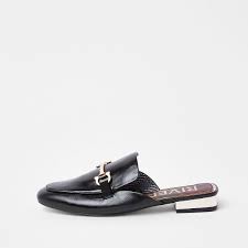 Black And Silver Shoes Black Snaffle Backless Loafers Backless Loafers Loafers Boot Shoes Women