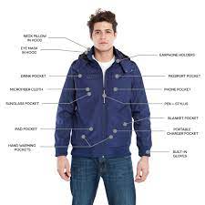 Baubax Bomber Male Blue Stylish Bomber Jacket Travel Jacket Bomber Jacket Men