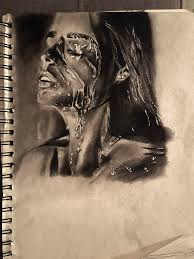 Constructive criticism please! Wet face drawing using graphite. How do I  make it appear more like water and not cream 😩 Advice needed(first time  attempting water drawing) : rdrawing