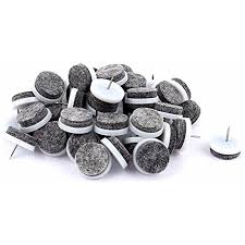 40pcs Round Heavy Duty Nail On Anti Sliding Felt Pad Dia 0 79 Or 20mm White For Wooden Furniture Chair Tables Leg Fe Furniture Chair Furniture Pads Foot Pads