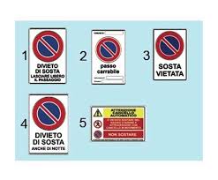 I divieti di sosta sono validi nei centri urbani dalle 8 di mattina fino alle 20 di sera. Cartelli Sosta Vietata Anche Di Notte Conf 10 Pz 400070