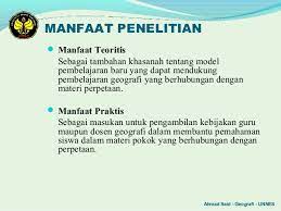 Manfaat penelitian adalah apa yang nantinya akan dirasakan oleh orang lain terhadap apa yang sudah kita gali dalam penelitian tersebut. Menyusun Manfaat Teoritis Cute766