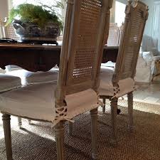 Alison Seeger On Instagram Antique Caned Back Dining Chairs Wearing Their New Whi Dining Room Chair Slipcovers Slipcovers For Chairs Dining Chair Slipcovers