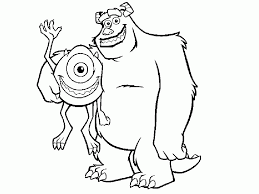 Then you can print it and color it . Mike Wazowski Coloring Pages Coloring Home