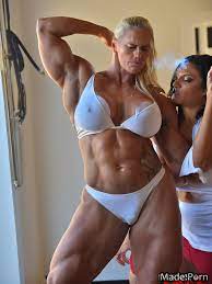 Porn image of lesbian working out begging bodybuilder big tits muscular 40  created by AI