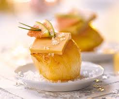 Aperitif Bouchees De Saint Jacques Au Foie Gras Recette Recette Coquille Saint Jacques Noix De Saint Jacques