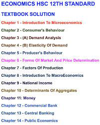 Economics 12th Standard Economics Microeconomics Study Economics Textbook