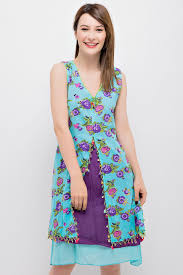 Otantik 3613 Batik Elbise Asimetrik Elbise Elbiseler