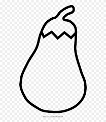 Eggplant Coloring Page Line Art Clipart 3449793 Pinclipart