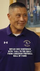 Longtime CFL offensive lineman Bryan Chiu was surprised by his students at  Vancouver College as they announce he’s been elected to the Canadian  Football Hall of Fame as part of the Class of 2025. 🙌🙌
