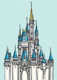 Disneyland Castle - Cinderellas Castle - A4 Art Print By Hungry Designs Disneyland Castle Disney Castle Drawing Disney World Castle