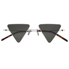 Find your new accessory hero in a saint laurent bag. Yves Saint Laurent New Wave Sl 300 Triangular Sunglasses Silver Saint Laurent Eyewear Avvenice
