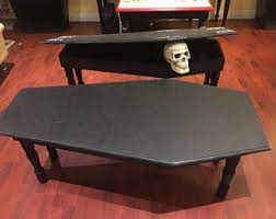 Materials are plywood, mdf, fabric, metalflake, epoxy and steel. Coffin Table Creepy Home Decor Goth Home Decor Family Room Remodel