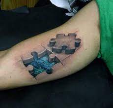 Impressionist puzzle piece by tattooist doy. Pin On Tatting