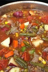 Ground Beef Vegetable Soup Recipe Vegetable Soup Recipes Soup Recipes Homemade Soup