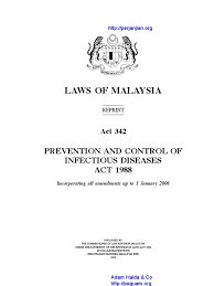 12 control of susciptable principles of control control of reservoir control of susciptable host control of mode of transmission. Act 342 Prevention And Control Of Infectious Diseases Act 1988 Quarantine Infection
