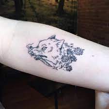 4 415 Likes 12 Comments Em Partridge Em Partridge On Instagram Poked Knife Wolf And Daisies For Birdfinger Hand Tattoos Icarus Tattoo Line Art Tattoos
