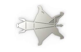 Modern Bull Origami Figurine Home Office Desk Accessory Etsy In 2021 Sheet Metal Art Metal Sheet Design Metal Figurines