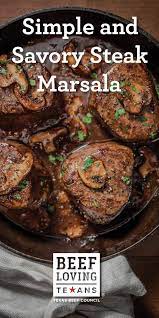 Steak Marsala Recipe Steak Marsala Beef Recipes Beef Recipes Easy