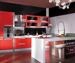 red and black kitchen design kitchen
