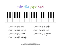 Color The Piano Keys Sheet Piano Lessons For Kids Music Lessons For Kids Piano Lessons