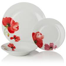Microwave safe dinner plates : Sabichi Poppy Dinner Set 12pc 28 Liked On Polyvore Featuring Home Kitchen Dining Dinnerware Microwave Safe Stoneware Dinner Sets Dinner Sets Poppies