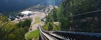Reception desk od planica nordic centre is located in central object (round object opposite to the flying hill of gorišek brothers). Zipline Planica Steemit