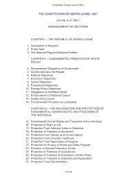 Https Www Sierraleonetrc Org Downloads Legalresources Sl Constitution 1991 Pdf