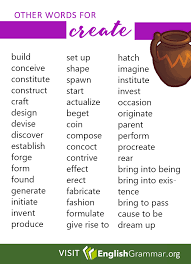 Other Words For Create Writing Words Descriptive Writing Book Writing Tips