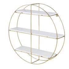 Shelving for every room and purpose. Round White Marble And Matte Gold Metal Shelving Unit Bolzano Maisons Du Monde