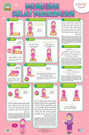 Dalam membaca niat sholat bisa dibaca dengan suara lirih atau dibaca dalam hati. Poster Panduan Solat Perempuan Ummi