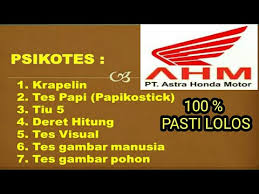 Mobil terbaik, irit, dengan pelayanan purna jual terbaik dan bengkel terluas di indonesia. Kisi Kisi Tes Pt Astra Honda Motor Youtube