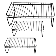 More buying choices $16.14 (2 used & new offers) 3pack Stackable Kitchen Cabinet Shelf Rack Counter Pantry Storage Shelves Medium Wire Organizer Racks And Shelving Racks Holders Aliexpress