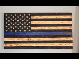 I was checking my email recently and opened the daily decor steals email and saw this wooden american flag. Wood U S Flag Thin Blue Line Youtube