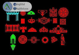 مجموعة بلوكات زخارف للبنايات القديمة اوتوكاد Dwg