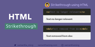 Maybe you would like to learn more about one of these? Strikethrough Using Html5 Html Semantic Provide Meaning To Your By Samantha Ming The Startup Medium