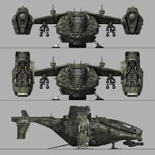 Sf Heavy Military Dropship 3d Model Halo Ships Aircraft Design Futuristic Cars