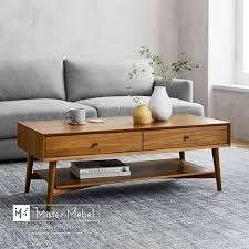 Membuat meja tv minimalis / lemari tv dari multiplek. Coffee Table Midcentury Jepara Meja Tamu Kayu Jati Minimalis Terbaru