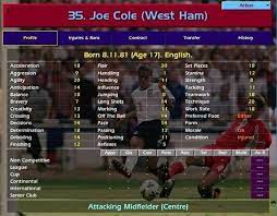 Joe Cole As A 17 Year Old On Championship Manager Football Memes Championship Manager Joe Cole