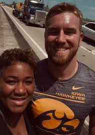 On our way home from my son's track meet in Minnesota, we got a flat tire 