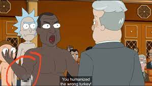 Anybody else catch the appearance of the president's elbow titty? :  r/rickandmorty