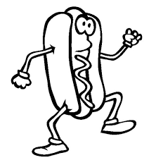 These unique and delicious hot dog topping combinations will wow your guests. Walking Hot Dog Coloring Page Coloring Sky