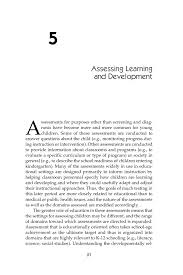 5 assessing learning and development early childhood